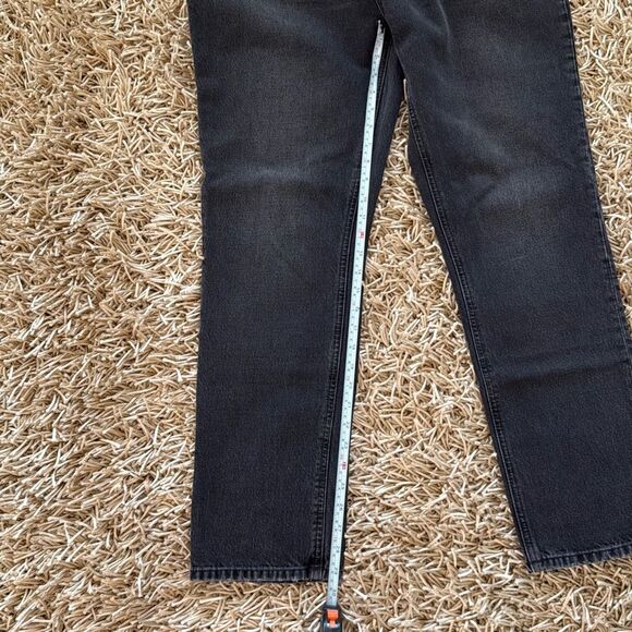 Re/Done 70s Straight High Rise Jeans Black Size 32 - Picture 6 of 8